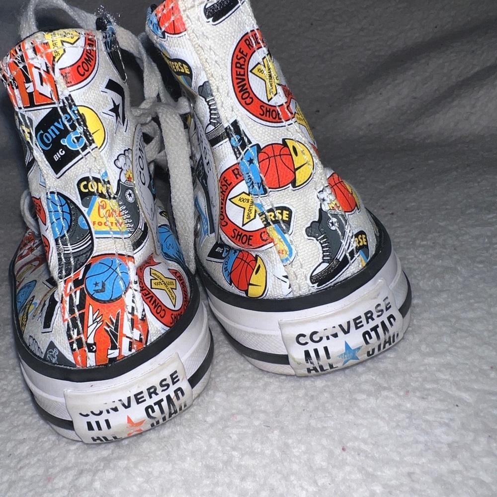 Converse Kids Chuck Taylor All Star Hi Top Jump Ball Sneaker | Size 11 | White | - Picture 6 of 9
